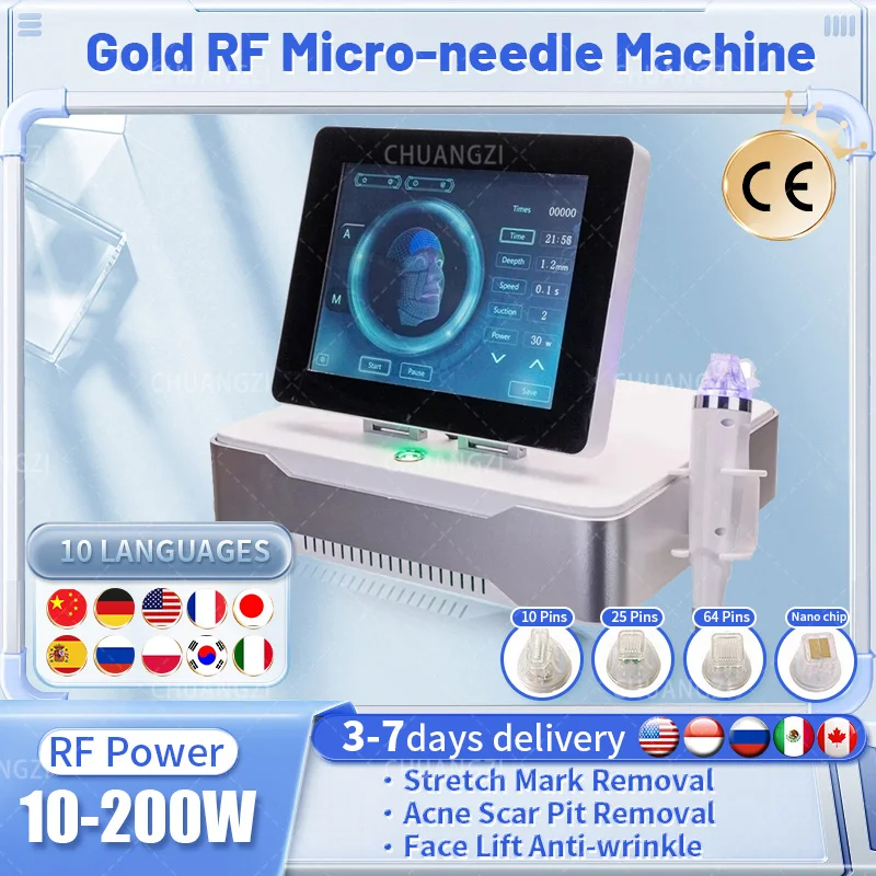 

Fractional RF Microneedle Machine Lift Skin Rejuvenation Microneedle RF Acne Scar Stretch Marks Wrinkles Removal Beauty Machine