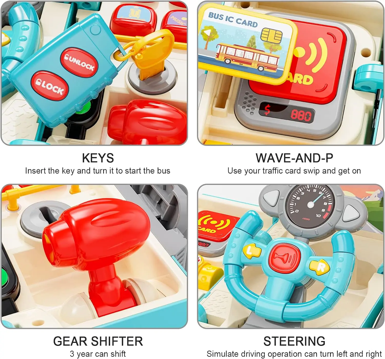 Детский автобус пластик