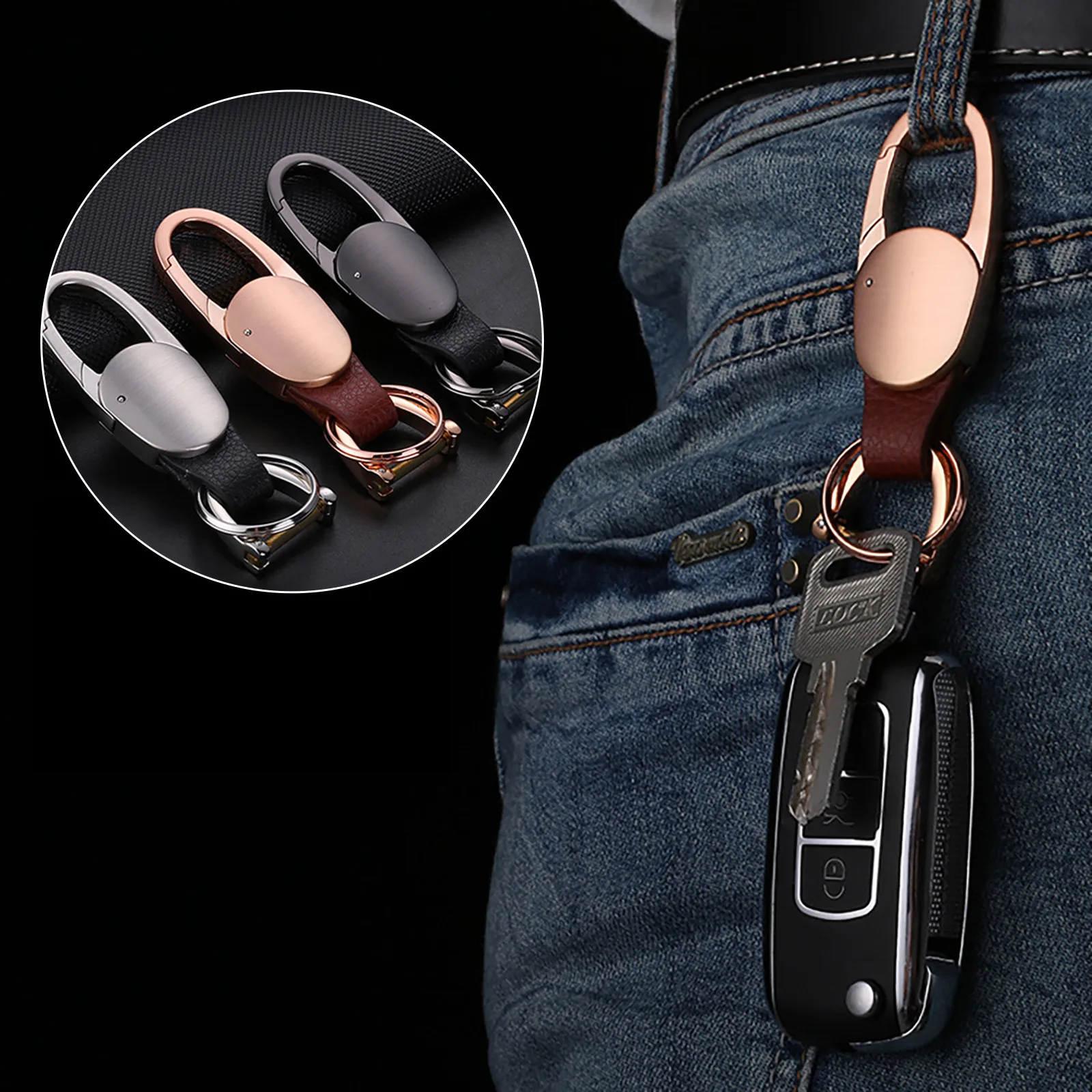 

Key Waist Metal High Ring Key Ring Ring Car Decoration & Hangs