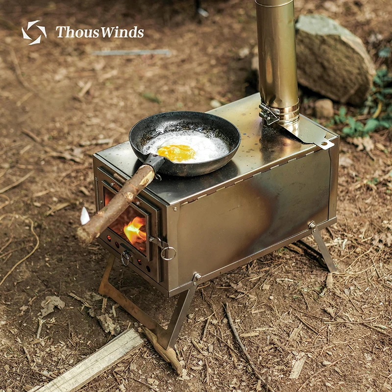 

Thous Winds Outdoor Titanium Wood Stove Ultralight Winter Camping Heater Bushcraft Quick Disassembly Folding Tent Stove Tw1020-c