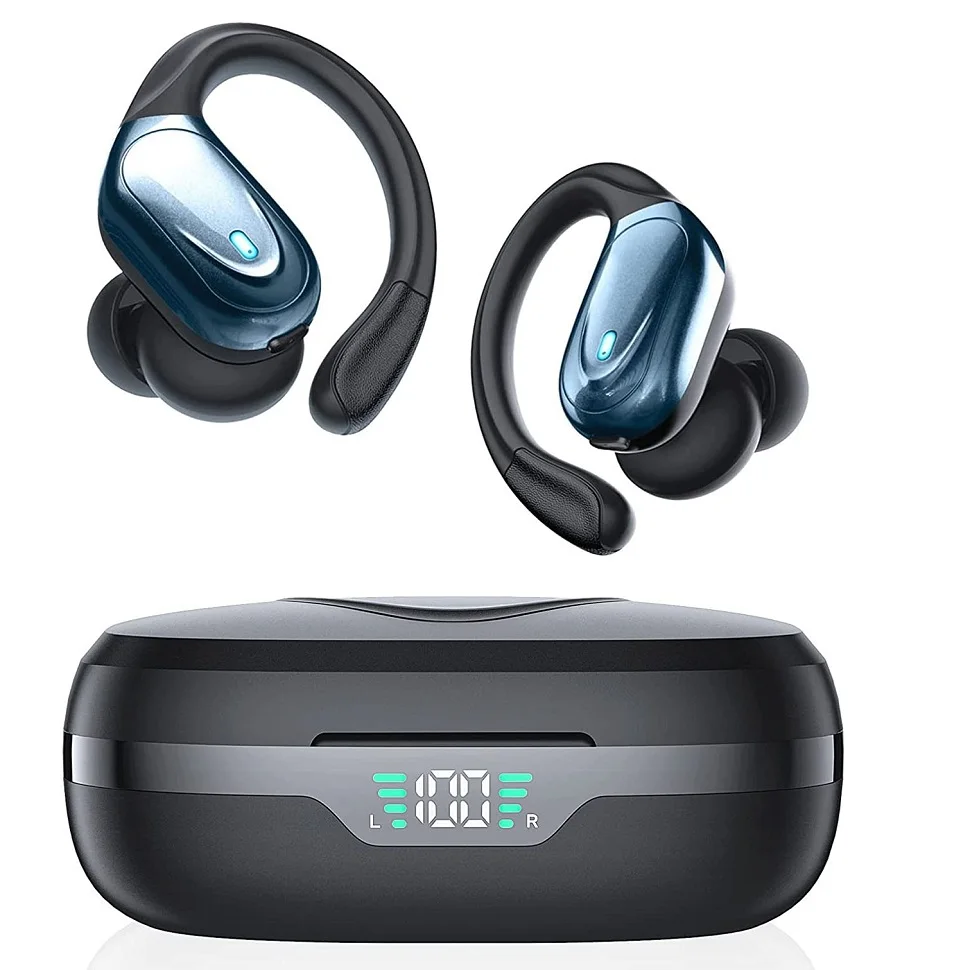 

Беспроводная гарнитура TWS, Bluetooth-гарнитура с глубокими басами, микрофон, дисплей яркости, подходит для упражнений и бега