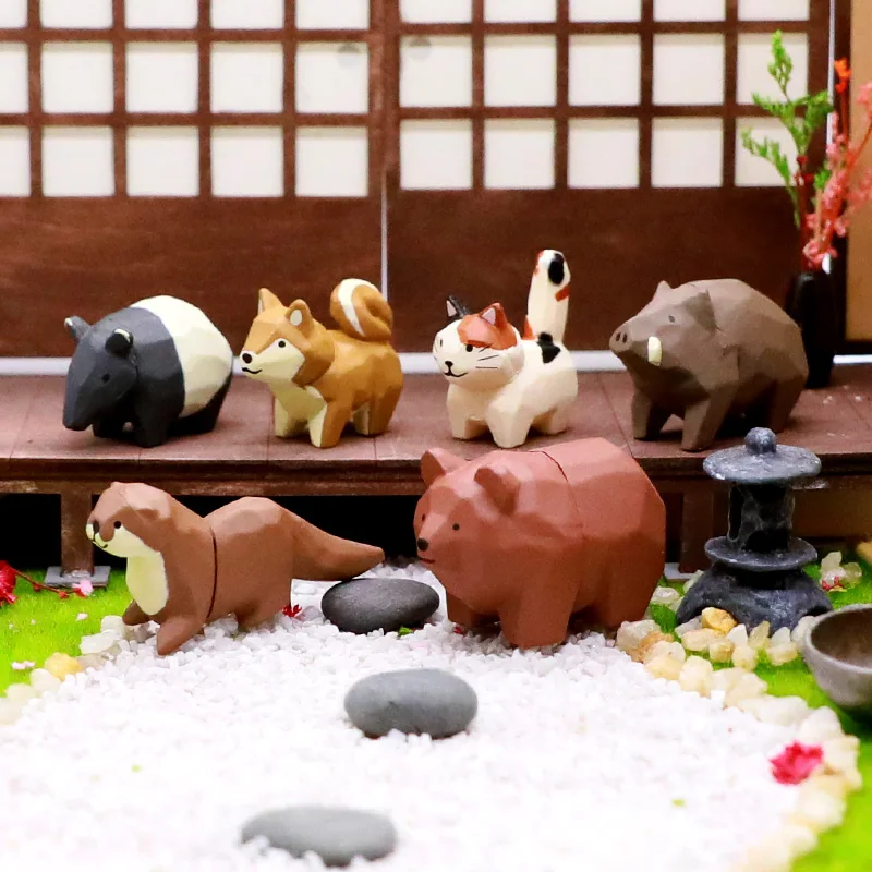 

Genuine QUALIA Japanese Cute Dog Cat Capsule Toy Figure Doll Model Ornaments Creative Funny Toys Present