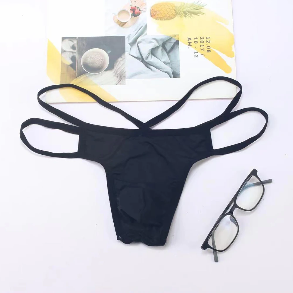 

2022 Sexy Underwear Men Briefs Pouch Panties Bandage Low Waist Soild Comfortable Male Lingerie Thongs G-String Gays Clothes