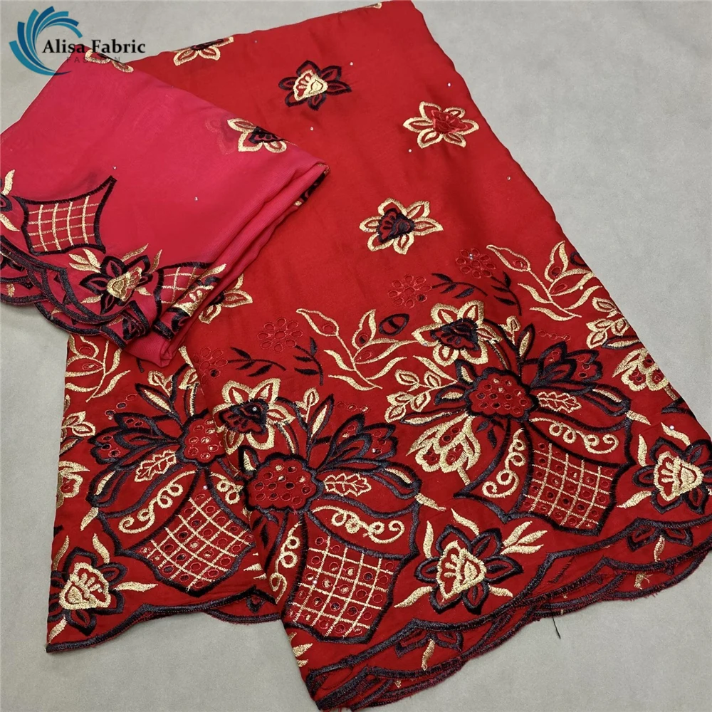 

5+2 yards/lot Embroidered Fabrics Swiss Voile Cotton Lace 100% Cotton Materials For Sewing Party Tissu Hometextile Dubai Austria