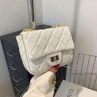 new elegant white pu leather messenger bag female small square flap sac high quality luxury designer shoulder bags crossbody bag