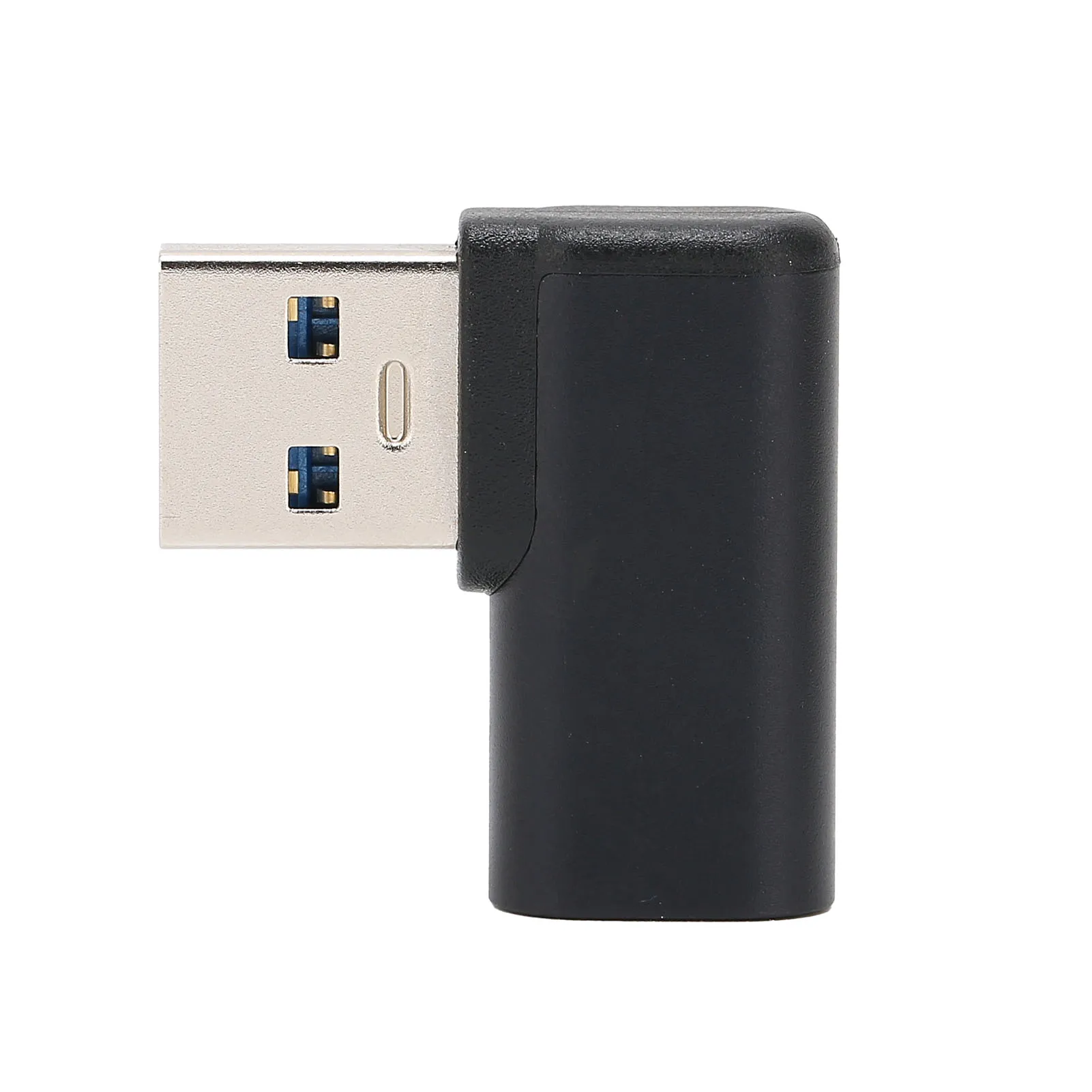 

90 Degree USB‑A 3.0 Male to Type‑C Female Adapter Left Angle Connector for Android Computer