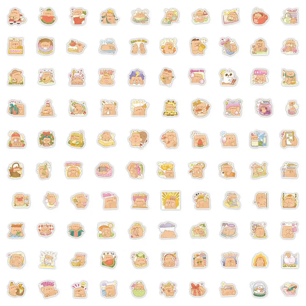 

100Pcs Cartoon Bear Stickers Cute High Viscosity Cartoon Animal Party Favor Graffiti Stickers Laptop Stickers