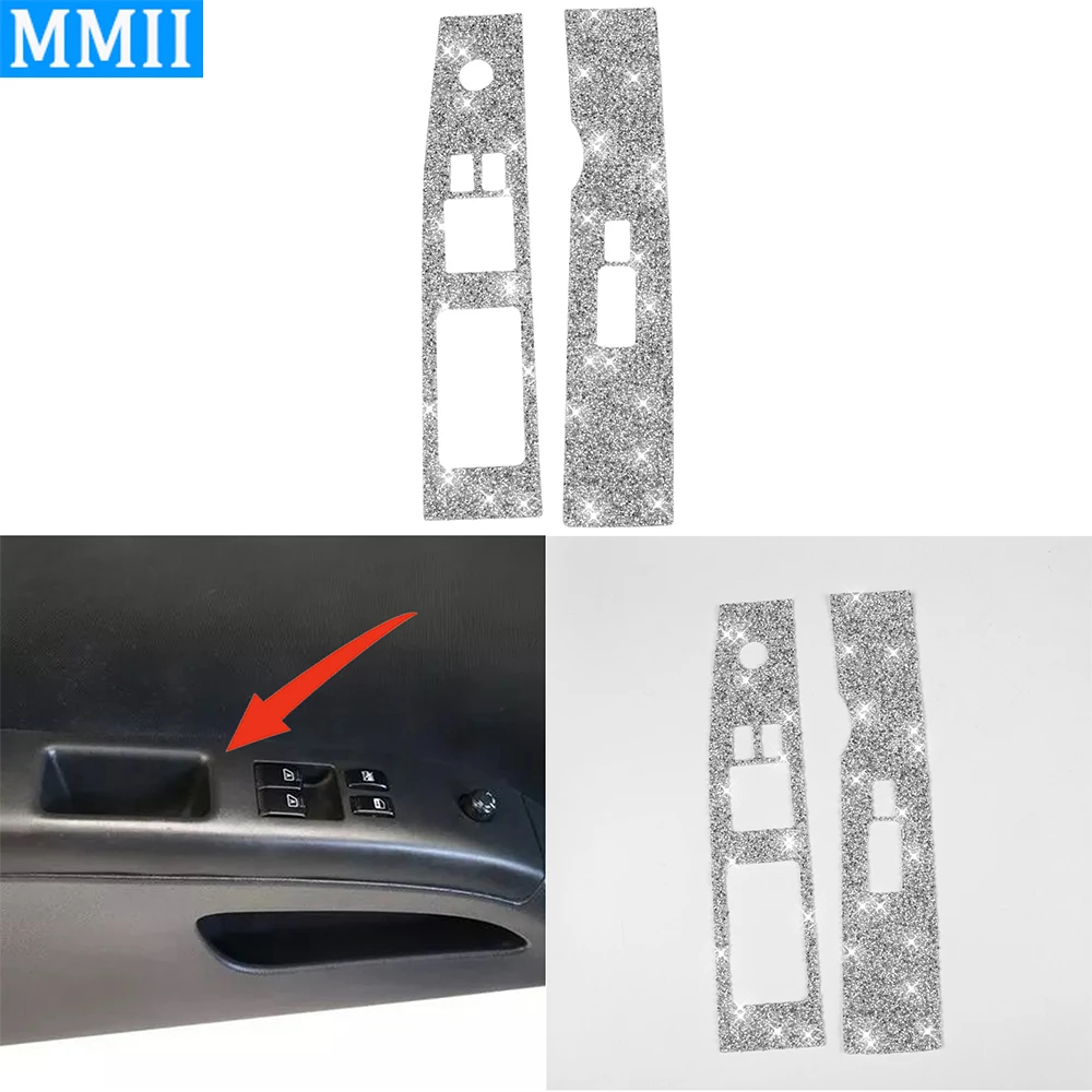 

Для Nissan 350Z 2003-2009, Кристальные разразы, автомобильная панель управления подъемом окон, отделочная полоса, интерьерная наклейка, аксессуары для украшения