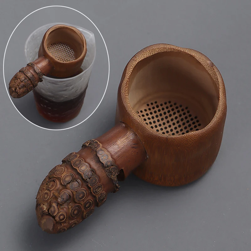 

Natural Bamboo Tea Strainer Infuser Filter Infusor Tea Tools Sieve For Tea Brewing Tea Drinkware Accessories Colander Gadgets