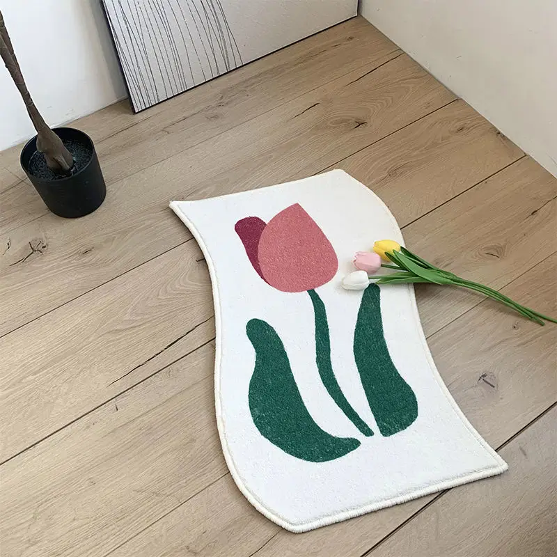 

Nordic flower room rugs bath mats kawaii carpet Bathroom mats bedroom carpet Children's mat Doormat Home Decor
