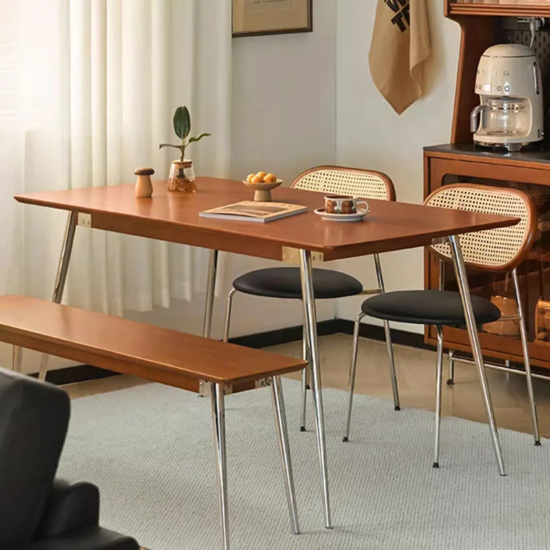 

Водонепроницаемый минималистичный обеденный стол, расслабляющий балкон, гостиной, Прямоугольный Обеденный Стол, дизайнерский портативный стол, мебель для дома