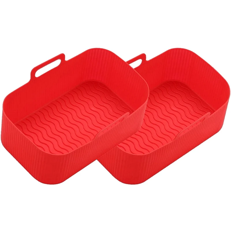 Liners For Ninja Air Fryer Dual, Reusable Air Fryer Silicone Liner For Ninja Air Fryer Accessories ,red