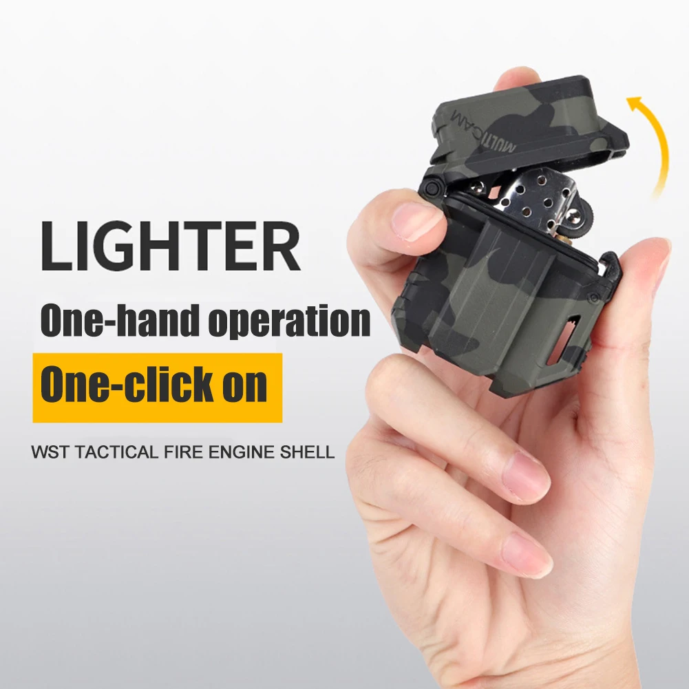 

Зажигалка, устройство для хранения, термостойкая система Molle, инструмент для выживания на природе, кемпинга, аксессуары, портативная зажигалка