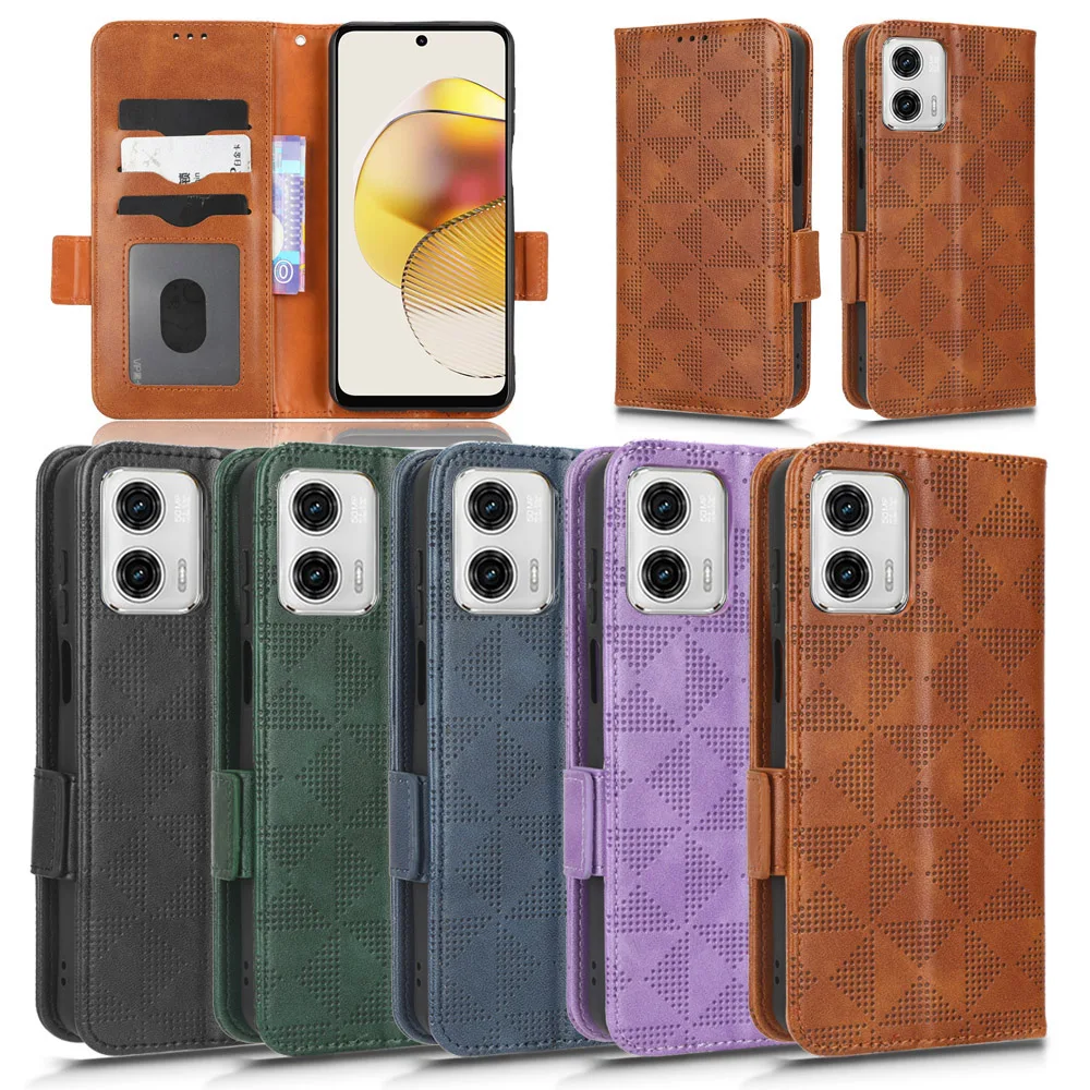 Флип-чехол для Motorola Moto G73 5G роскошный кожаный чехол-кошелек G 73