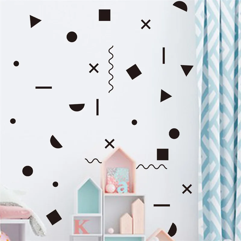 

Black Polka Wall Stickers Circles DIY Stickers for Kids Room Baby Nursery Room Decoration Peel-Stick Wall Decals Vinyl
