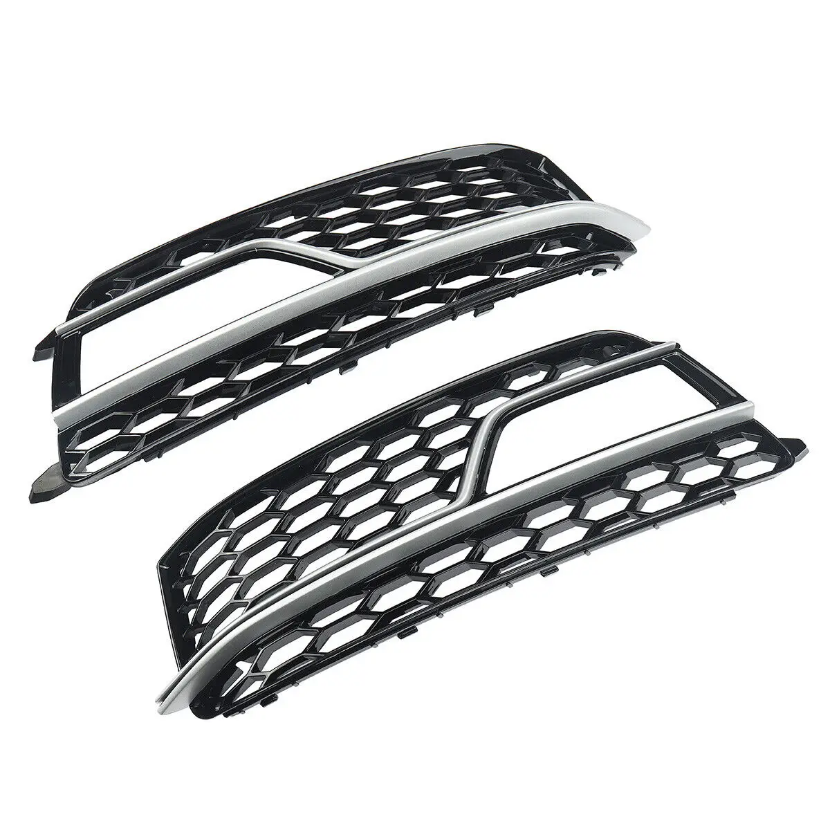 2 шт. хромированная + черная противотуманная решетка для Audi A5 S-Line S5 2013-2017