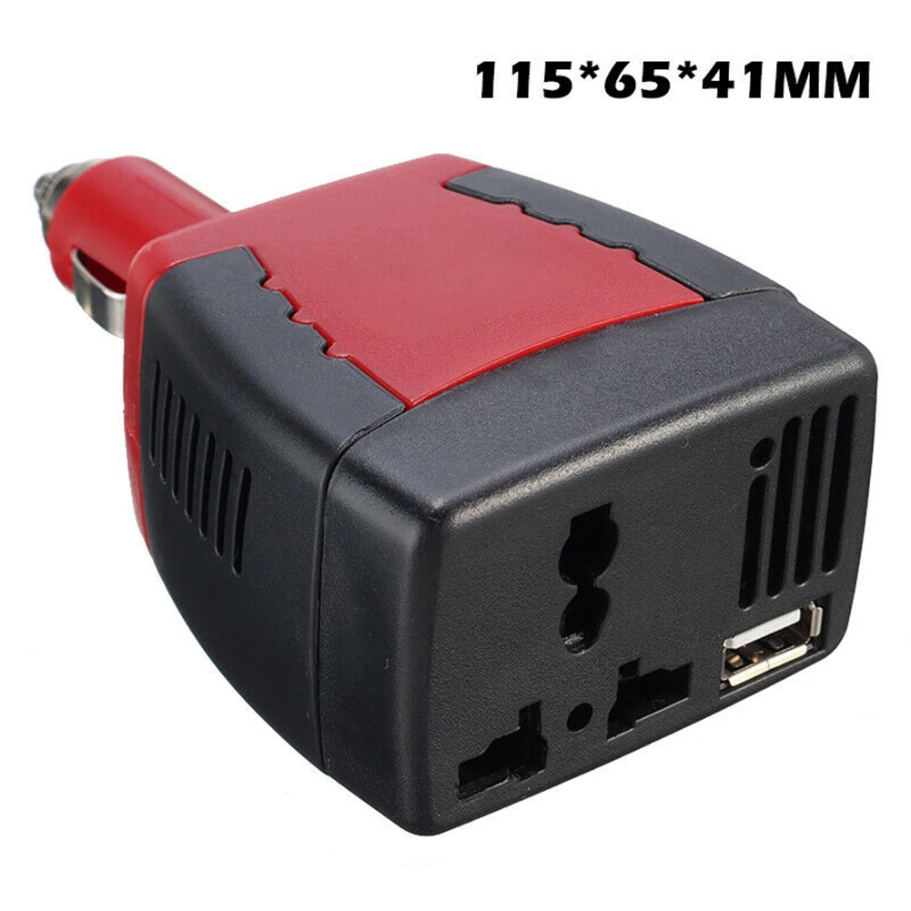 

Converter Power Inverter ABS Charger DC 12V To AC 220V Lightweight Red&Black 1 Pcs 150W 50Hz Or 60Hz195*110*55mm