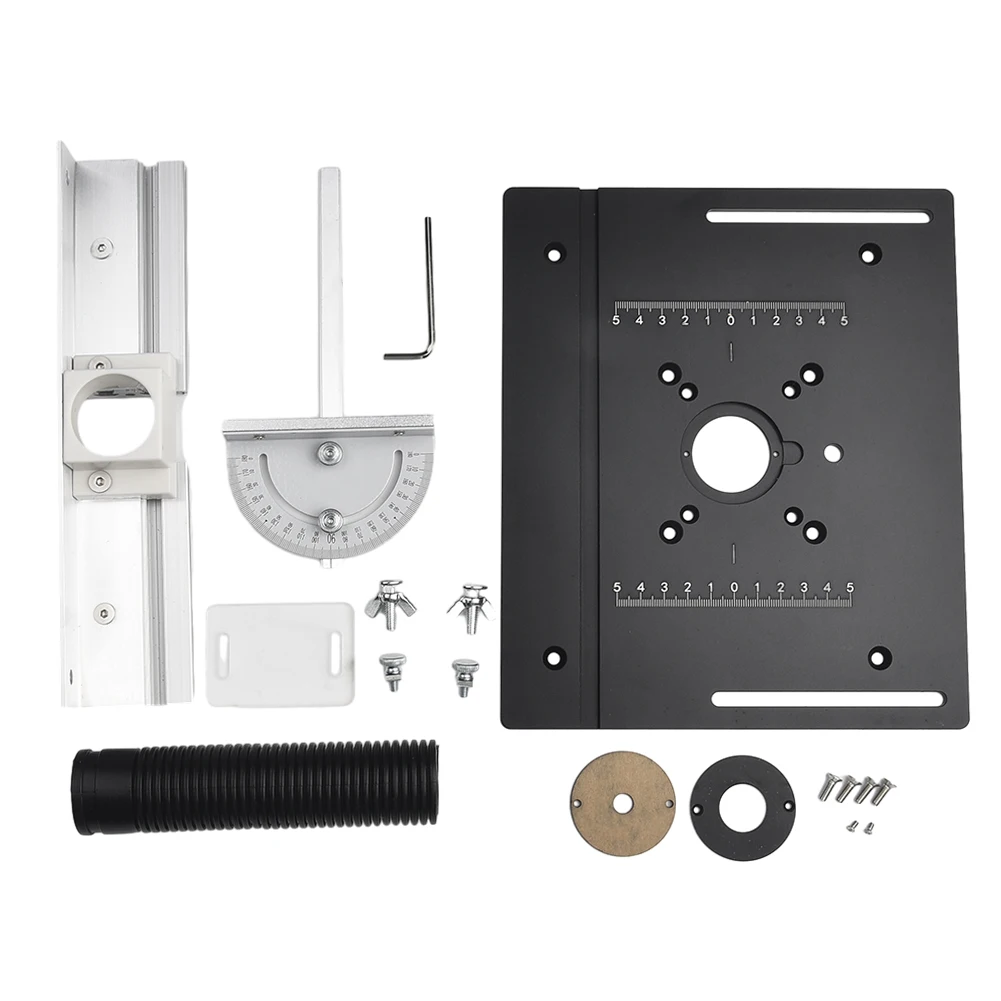 

High Quality Edger Edger Lifting Table Router Table Silve Trimmer Woodworking Tools 9.4 X 7.9in Aluminum Alloy