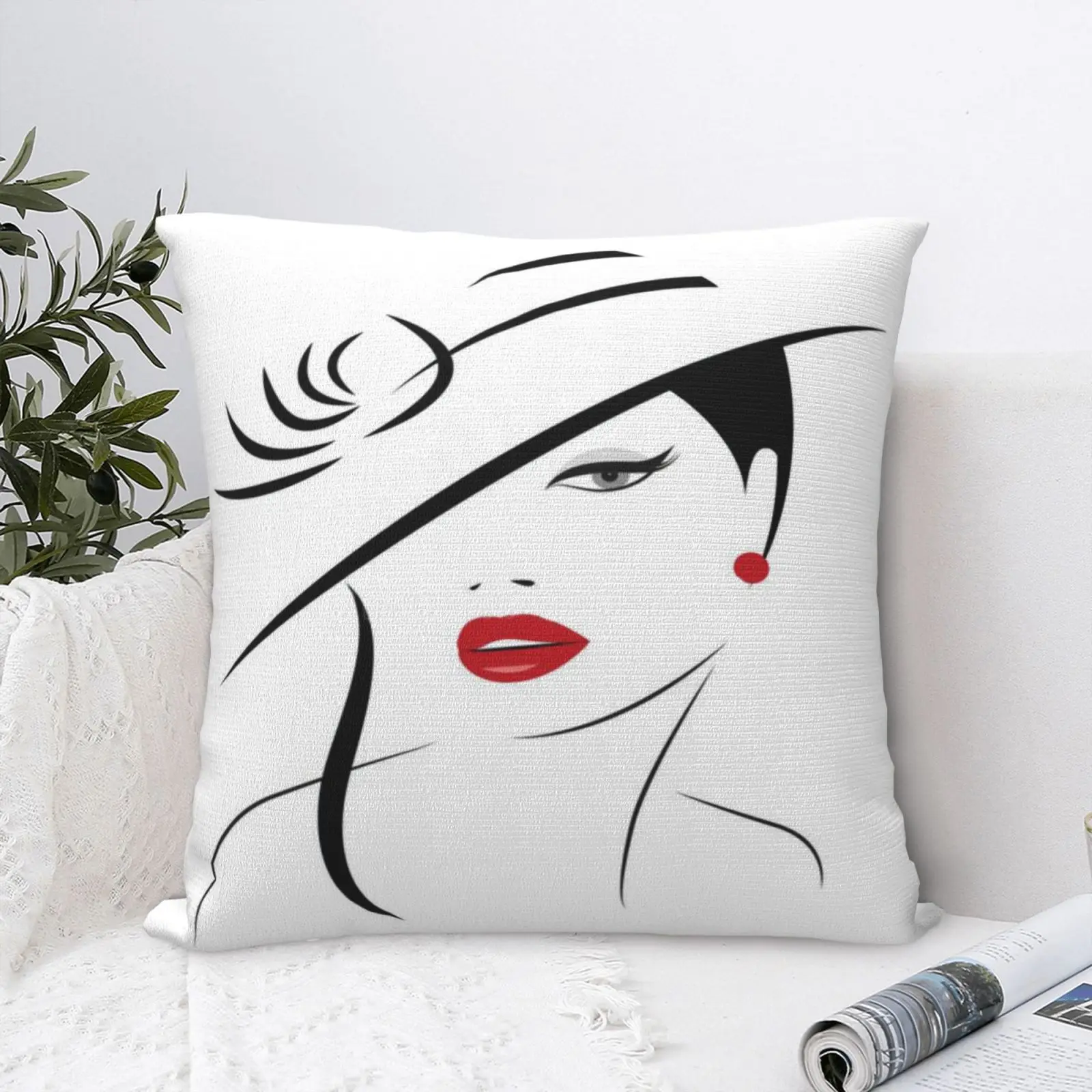 

Elegant Lady Pattern 6 Pillow Case Case On The Pillow Kids Black Anime Pillow Decorative Living Room Zipper Case On The Pillow