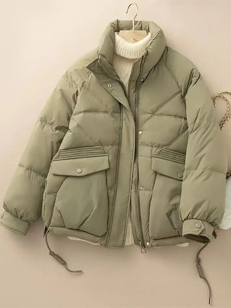 2024 зимнее новое модное женское пальто с хлопковой подкладкой короткий