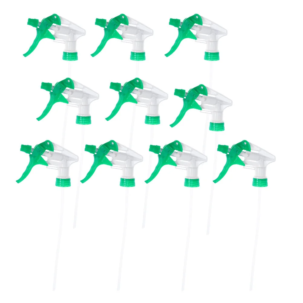 

10 Pcs Spray Pump Plastic Bottles Hand Button Nozzles Clean Mist Steam Sprayer Head