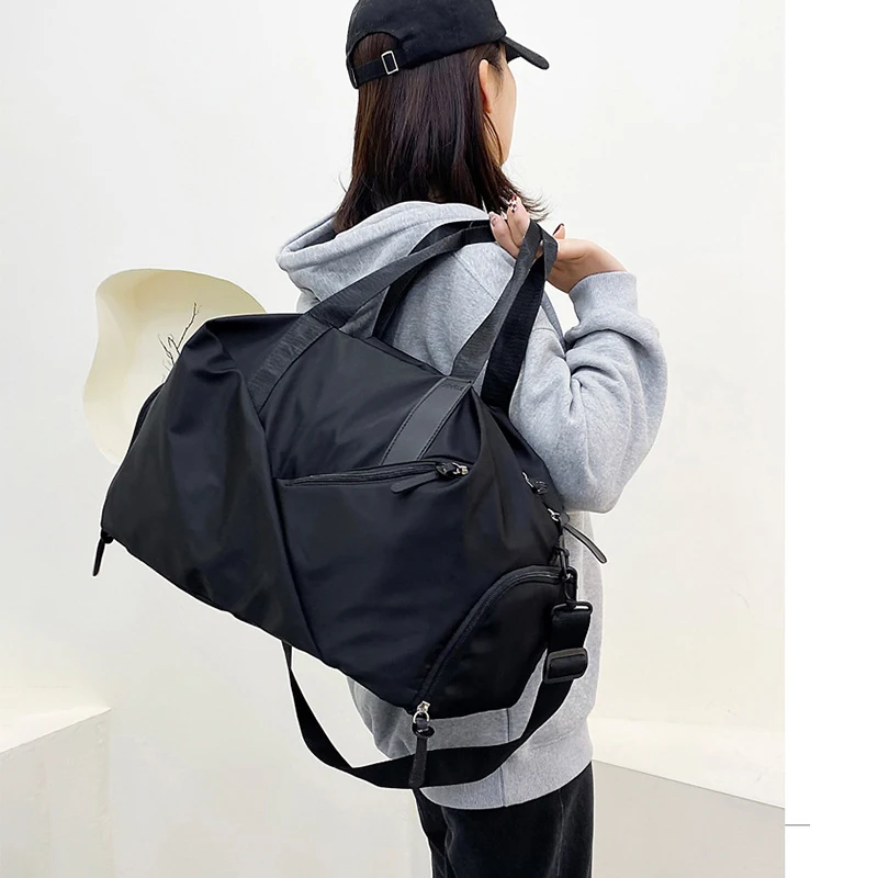 Sports Gym Bags for Women Fitness Travel Yoga Pink Shoe Female Shoulder Women'S Handbag Wet Dry Swimming Outdoors Crossbody Bags