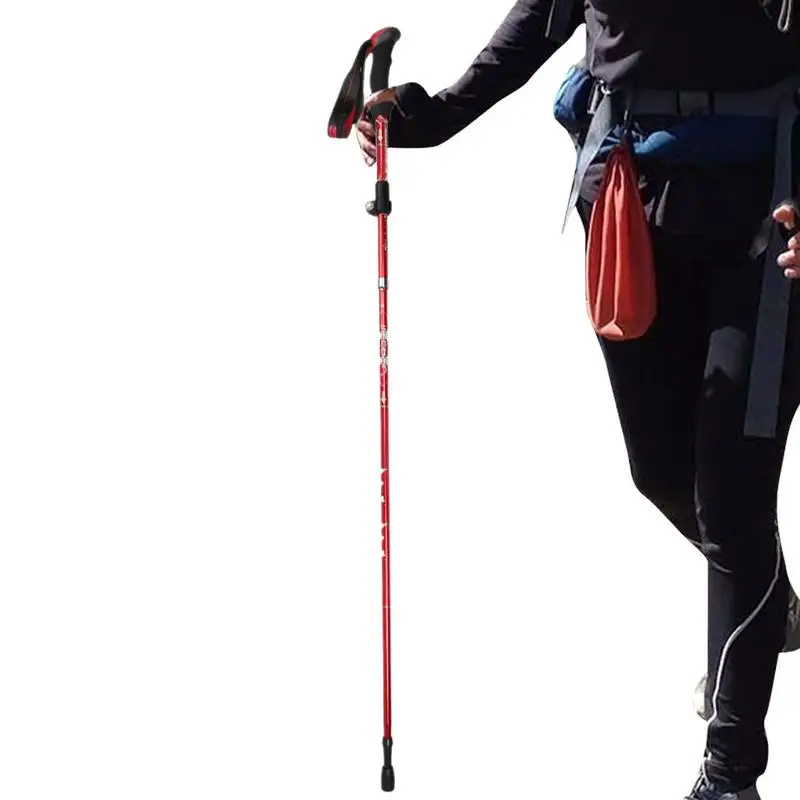 

Climbing Stick Telescopic Collapsible Hiking Pole Aluminum Alloy Hiking Pole Lightweight Walking Stick Anti Shock Hiking