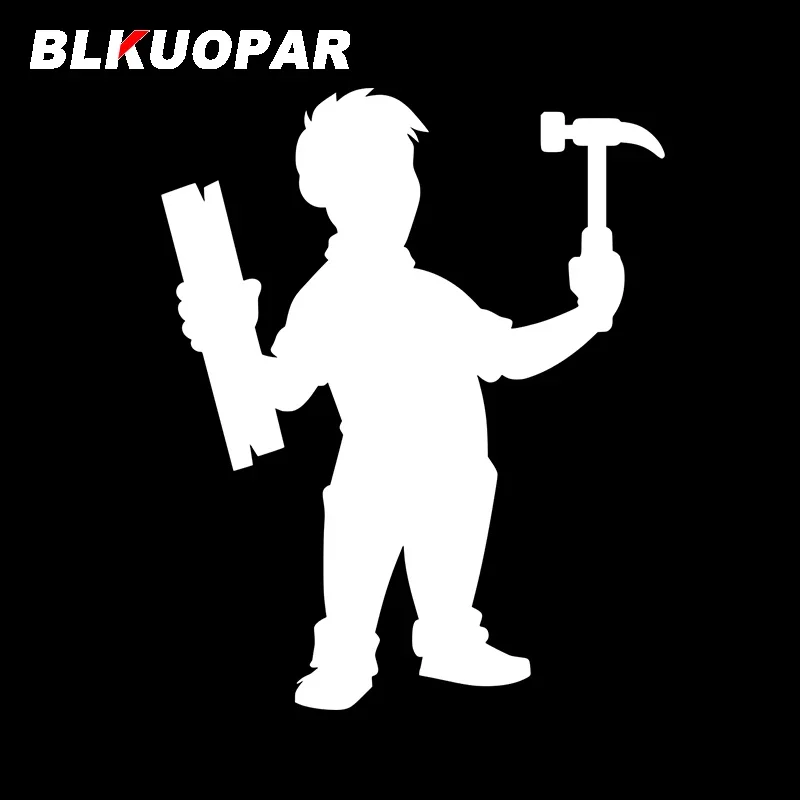 

BLKUOPAR для работы, строитель, автомобильные наклейки, виниловые водонепроницаемые наклейки, забавные модные доски для серфинга, скейтборд, декор, Стайлинг автомобиля
