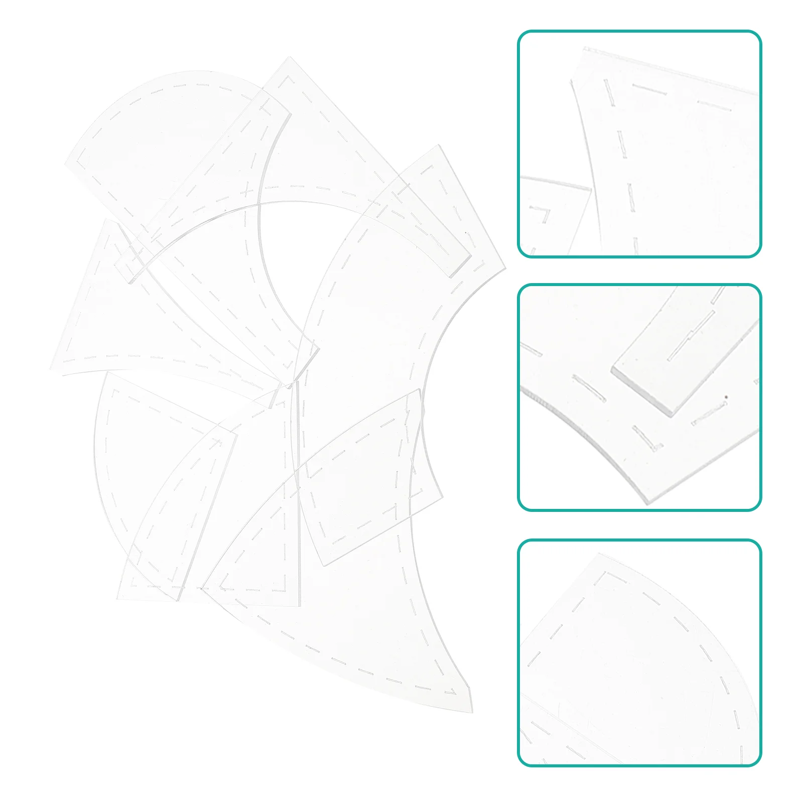 

7Pcs Shaped Household Quilting Tools Sewing Template Quilting Ruler for Friends Decorate Crafting DIY