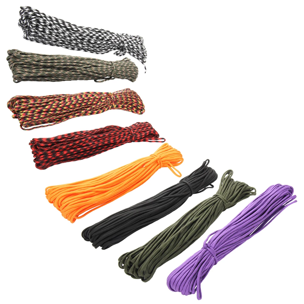 Paracord 550 Parachute Cord Lanyard Rope Mil Spec Type III 7 Strand 100FT 31m Climbing Camping Survival Equipment Climbing Rope