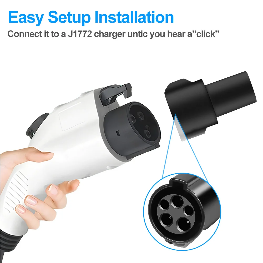 

Electric Vehicle EV Adapter for Type 1 to for TESLA Convertor J1772 to Tesla EV Charger Connector for Electric Car Accessories