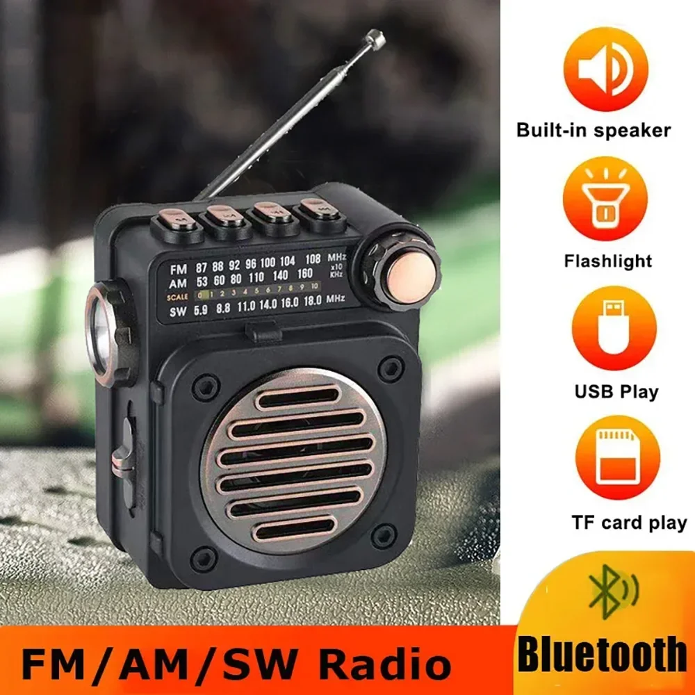 Мини-карманный приемник FM AM SW Radios портативное FM-радио встроенный динамик