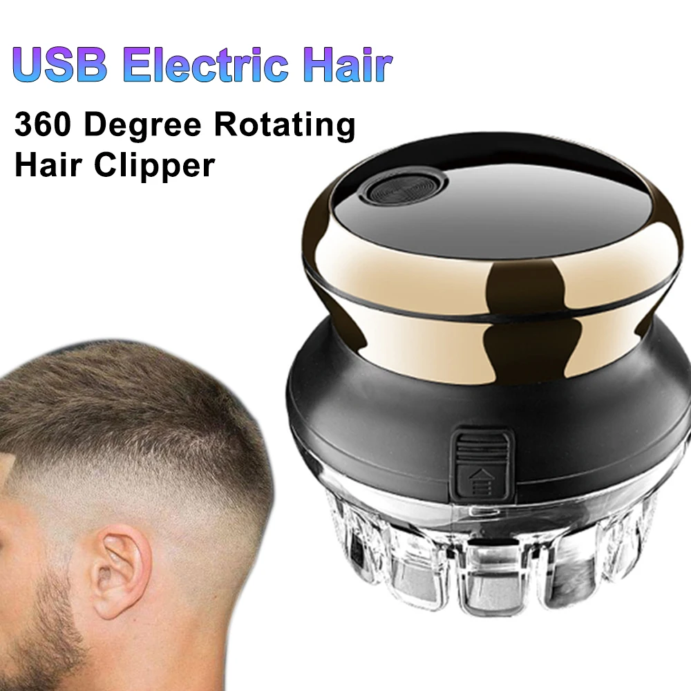 Kemei Hair Clippers Portable USB 360 Degree Rotating Hair Cutting Machine Trimmer For Men UFO Professional Hair Clippers Barber