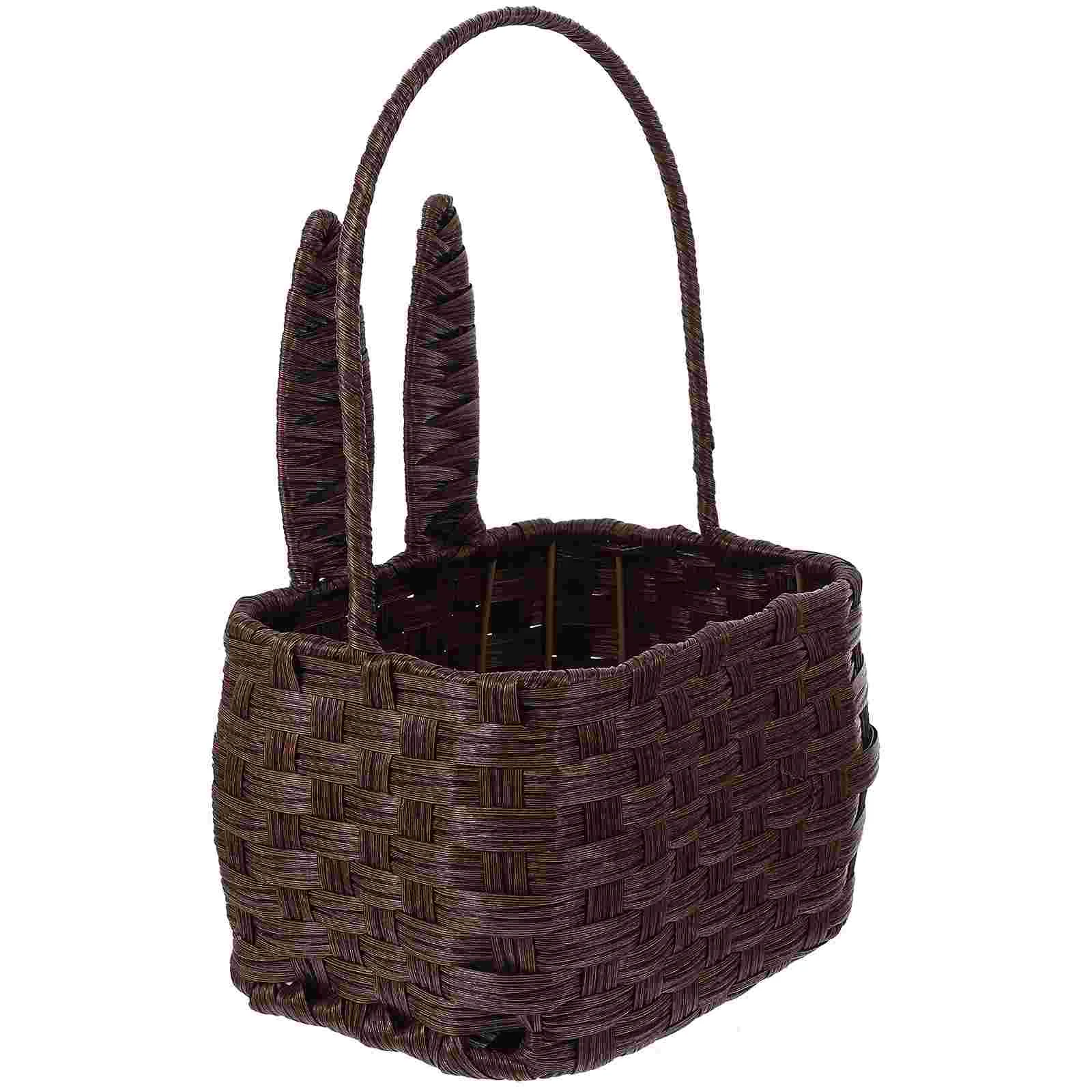 

Basket Storage Baskets Easter Woven Rattan Wicker Bins Shelf Seagrass Bunny Bread Closet Nesting Organizing Bathroom Shelves