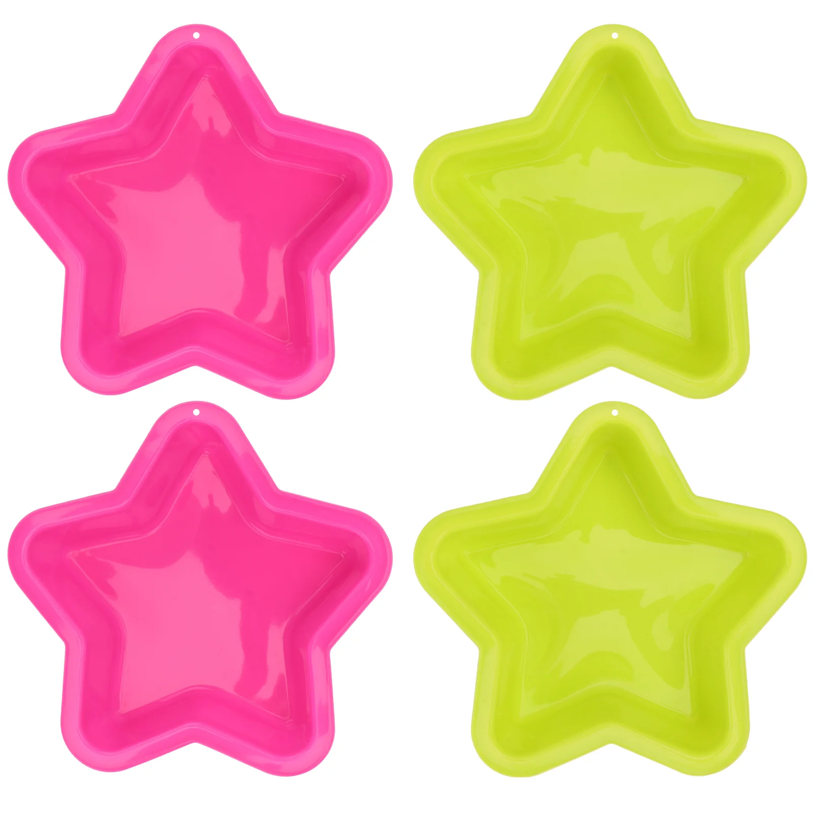 

4pcs Five-Pointed Star Shape Cake Pan Mold Cake Liner Silicone Reusable Home Baking Tool (Random Color)