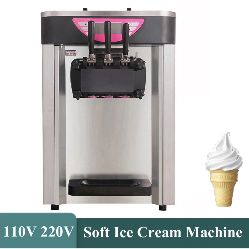 

Three Flavors Soft Ice Cream Machine Commercial Ice Cream Maker Electric Ice Cream Vending Machine