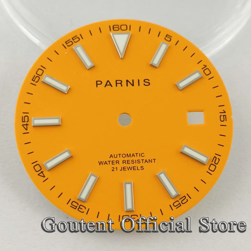 Циферблат для часов PARNIS 30 8 ММ синий/красный/желтый зеленый светящийся подходит