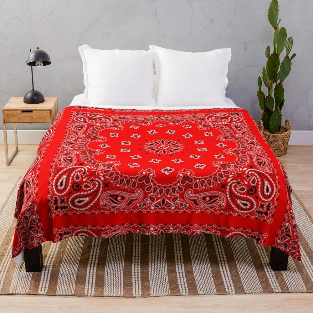

Red Bandana Throw Blanket Blanket for sofa cute blanket sofas hairy blankets