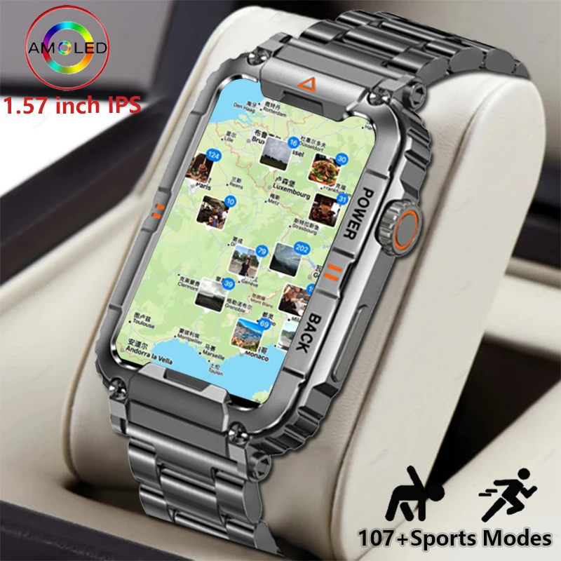 

2023 New Smart Watch for Men Bluetooth Call Health Monitoring Smart Watches AI Voice 107+Sports modes Waterproof Men's Watches