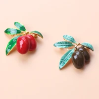 creative fruit olive enamel brooch brooch pin cute blazer scarf accessories jewelry brooch pin gift