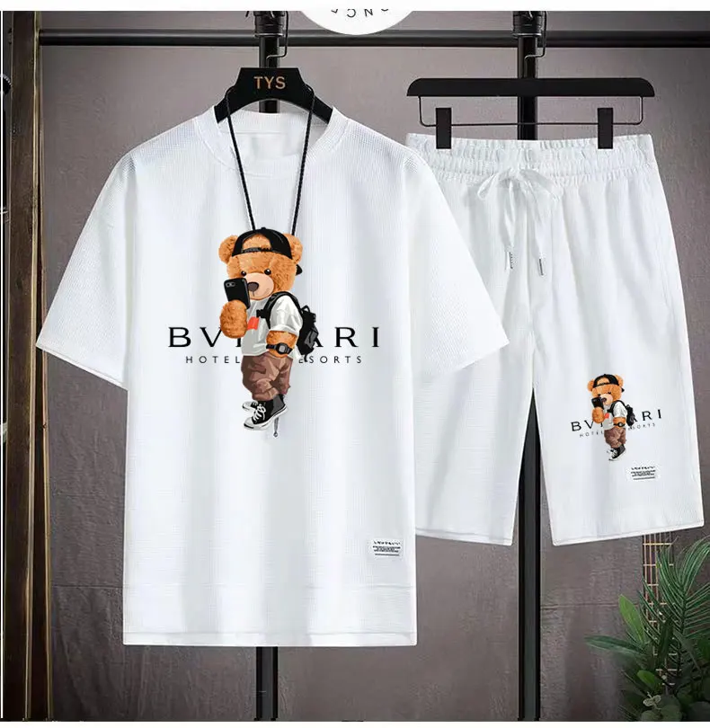 New Men's T-Shirts Set Luxury Brand Quality Shorts Tracksuit 2 Piece Outfits Fashion Print Summer Men's sets Clothing Streetwear