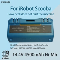 free shipping ew vacuum cleaner battery 14 4v 4500mah ni mh rechargeable battery for irobot scooba 340 34001 390 5800 5900 6000
