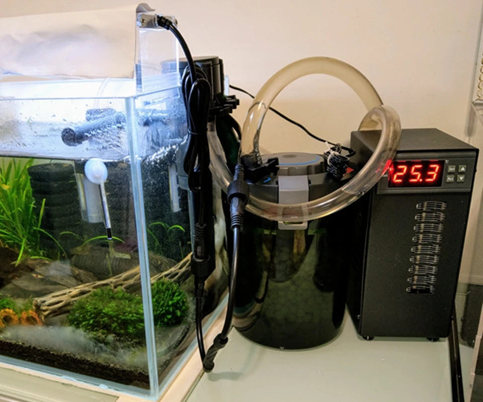 Thermostatic adjustable semiconductor electronic refrigerator Aquarium 35L fish tank circulating water cooler