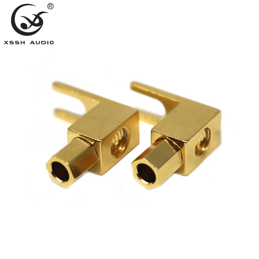 XSSH HIFI Позолоченная аудиоканальная машина из чистой меди Антикварный терминал Y Вилка на головку типа «банан» Конверсионная линия динамика Разъем типа «банан» (art.: 3920d100ba321) - 3920d100ba321