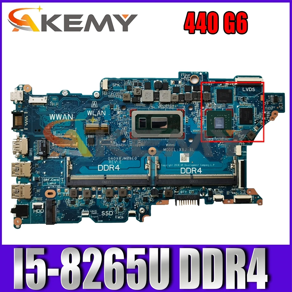

For HP Probook 440 G6 I5-8265U Notebook Mainboard DA0X8JMB8E0 N17S-G2-A1 DDR4 Laptop motherboard