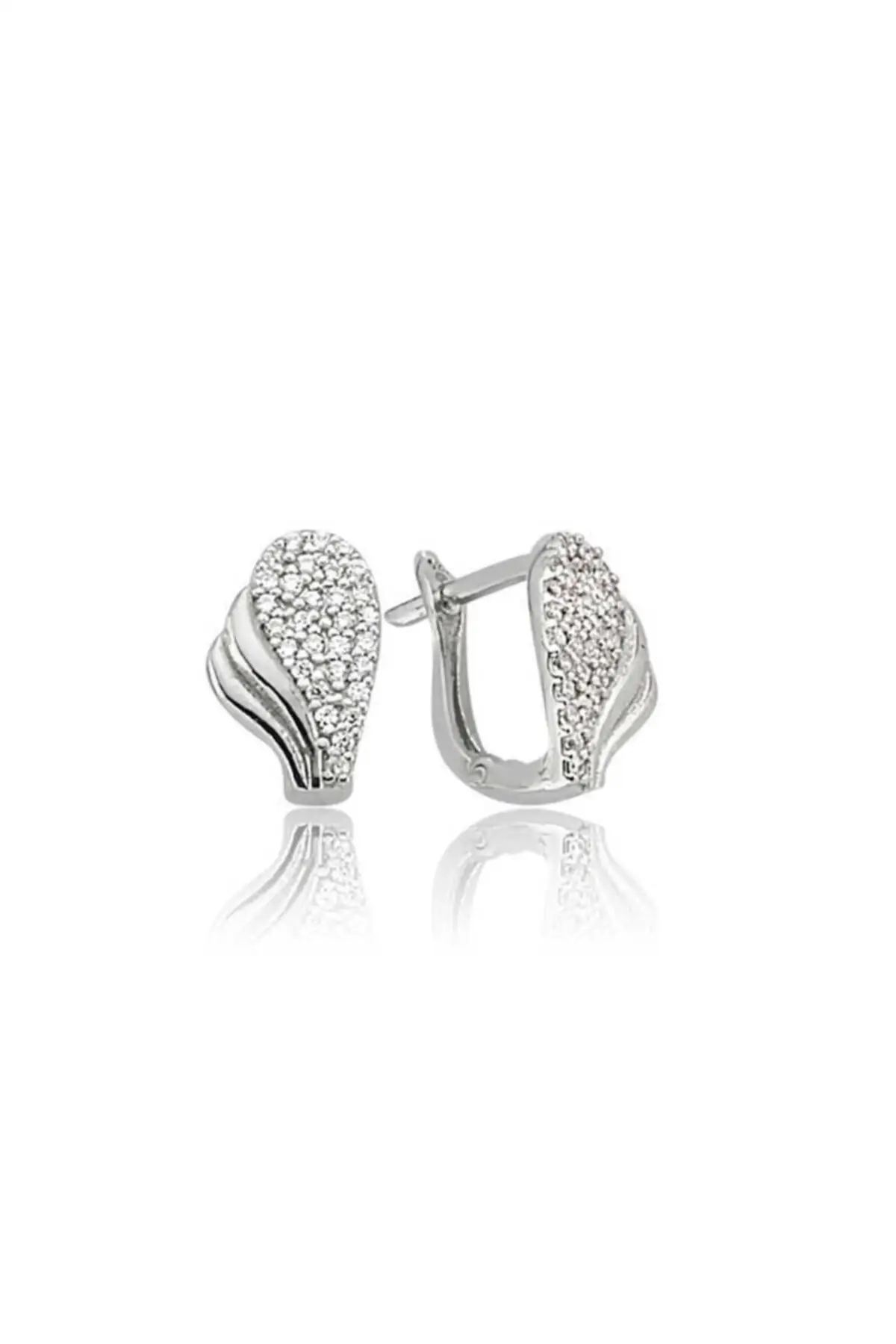 

Silver Leaf Pattern Earrings