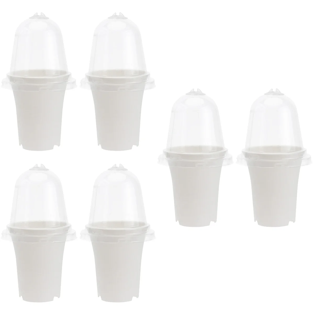 

Pots Cover Seedlingpot Dome Planting Planter Starter Nursery Protector Cloche Startingplastic Tray Lid Trays Gardening Cups