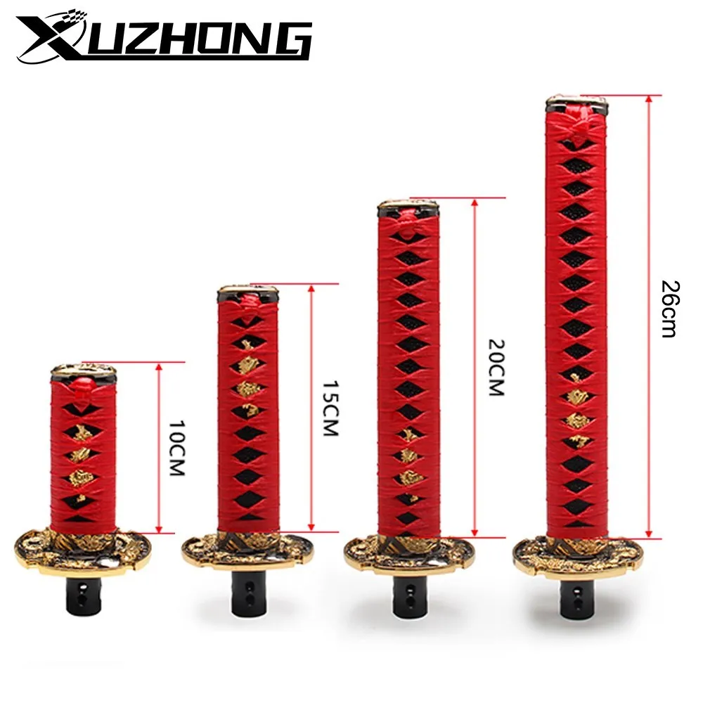 Универсальная ручка переключения передач самурайского меча JDM кожаный нож