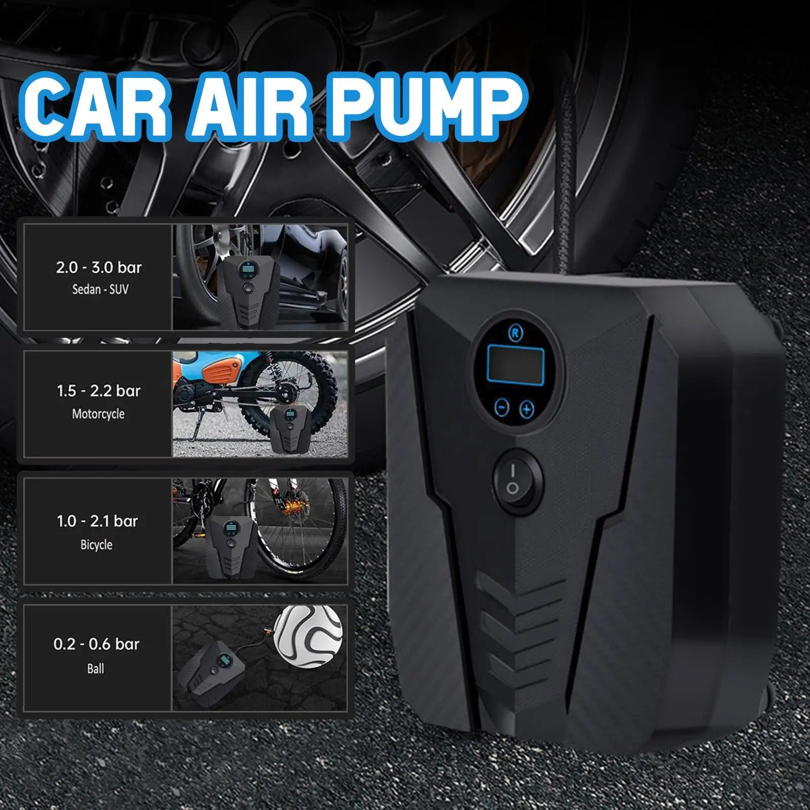 

Inflatable Pump 12V Auto Car Portable Air Compressor Electric Tire Inflator Pump Air Pressure Car Tire Inflation Pump