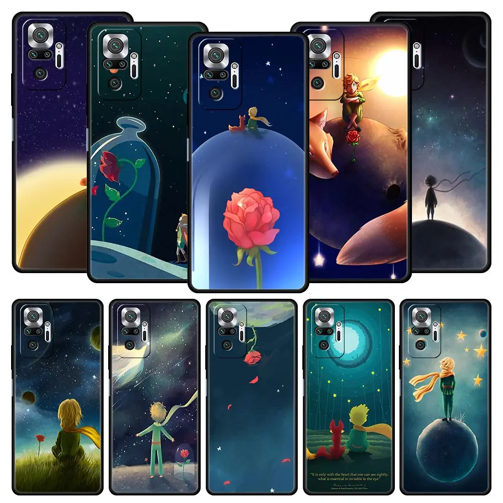 

Silicone Phone Case For Redmi Note 11 Pro+ 11T 10 10S 9S 9T 9A 9C 8 8T 8A 7 Case for Note 9Pro Cover Little Prince Anime Shell